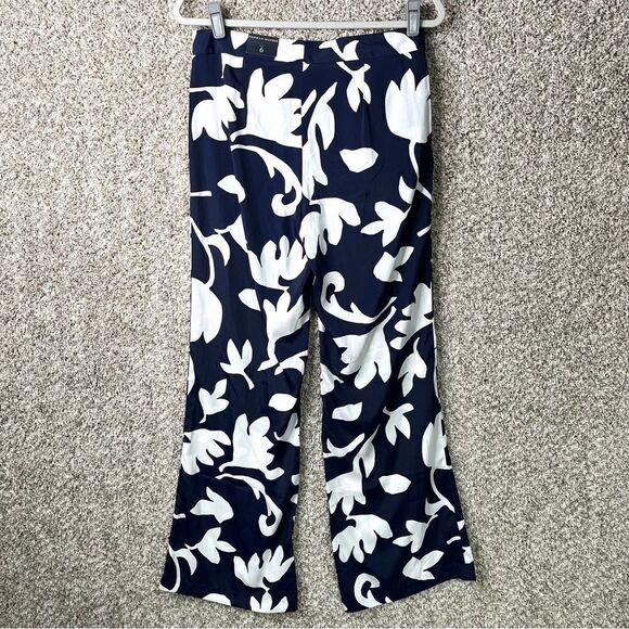 Tommy Hilfiger Pants Women’s 6 Navy Blue & White Floral Print NWT - Picture 5 of 11